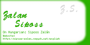 zalan siposs business card
