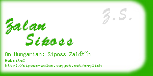 zalan siposs business card